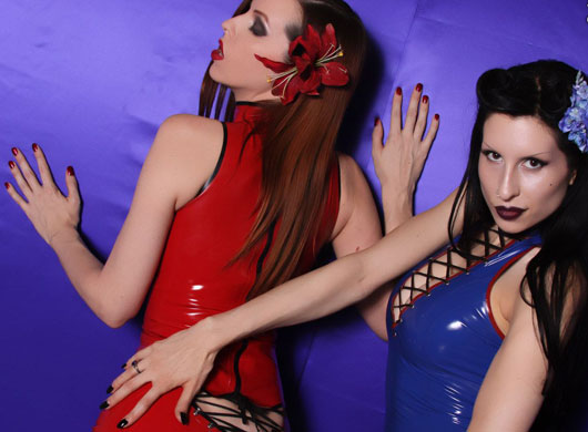 Emily Marilyn & Madeleine Horn Latex Maidens photo gallery